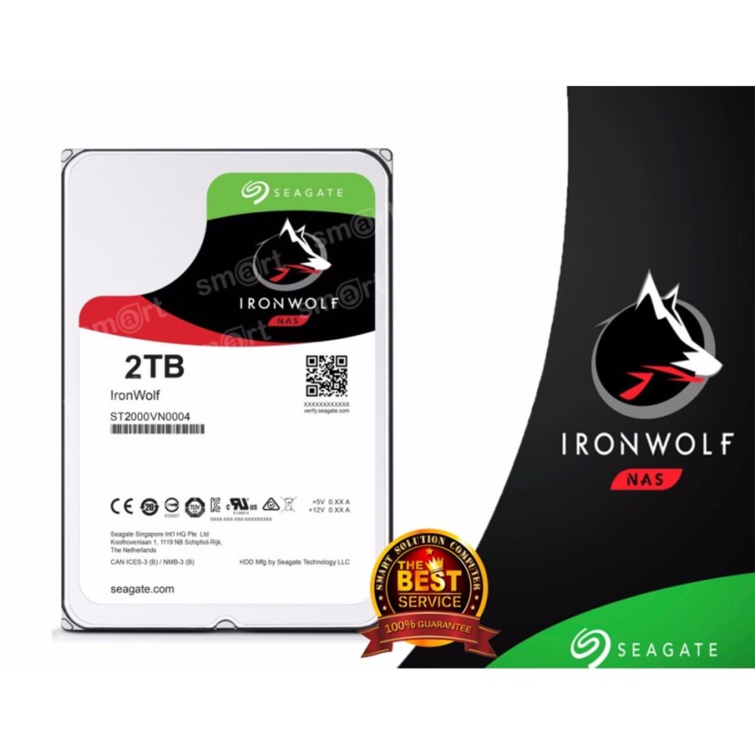 Seagate IronWolf 2TB NAS Hard Drive (ST2000VN004) | Smart Solution 